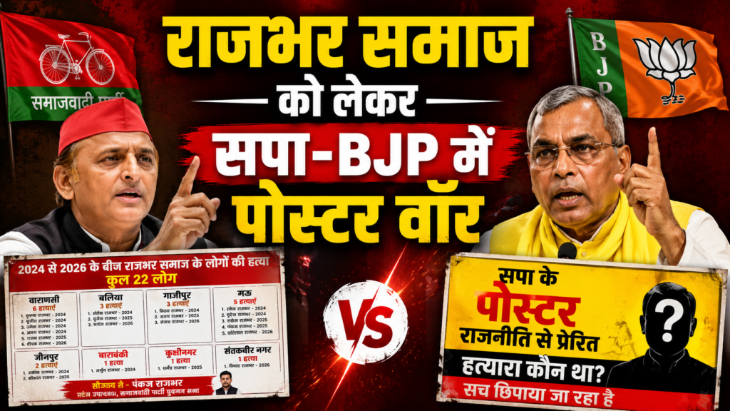 राजभर समाज को लेकर सपा-BJP में पोस्टर वॉर